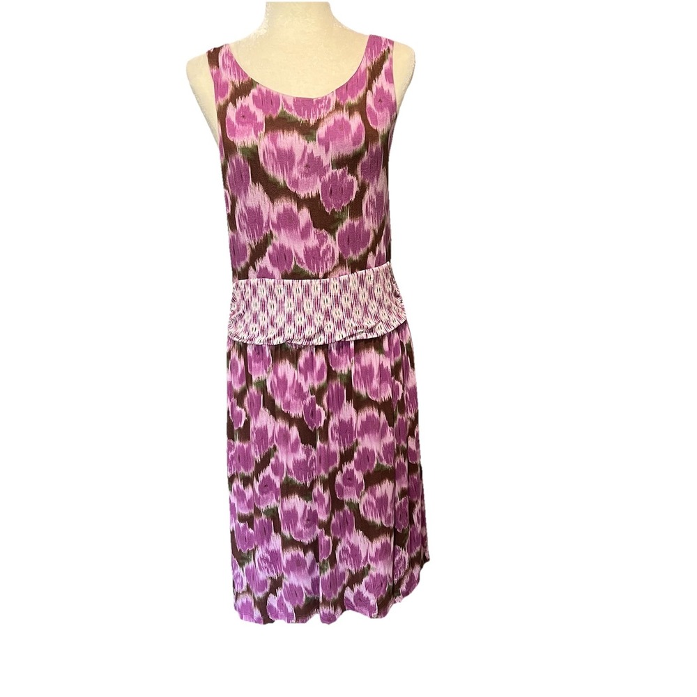 Matilda Jane Womens Hello Lovely Adore Me‎ Geo Ruched Knit Dress Size Large